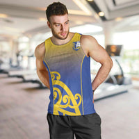 Custom James Cook High School Men Tank Top Maori Koru Pattern LT05 Blue - Polynesian Pride