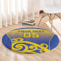Custom James Cook High School Round Carpet Maori Koru Pattern LT05 - Polynesian Pride