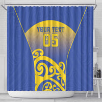Custom James Cook High School Shower Curtain Maori Koru Pattern LT05 - Polynesian Pride