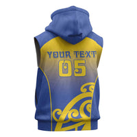 Custom James Cook High School Sleeveless Hoodie Maori Koru Pattern LT05 - Polynesian Pride