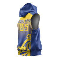 Custom James Cook High School Sleeveless Hoodie Maori Koru Pattern LT05 - Polynesian Pride