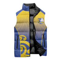 Custom James Cook High School Sleeveless Puffer Jacket Maori Koru Pattern LT05 - Polynesian Pride