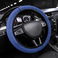 James Cook High School Steering Wheel Cover Maori Koru Pattern LT05 Universal Fit Blue - Polynesian Pride