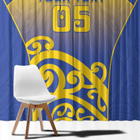Custom James Cook High School Window Curtain Maori Koru Pattern LT05 - Polynesian Pride