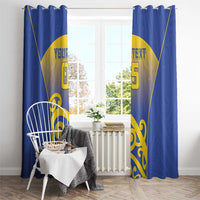 Custom James Cook High School Window Curtain Maori Koru Pattern LT05 - Polynesian Pride