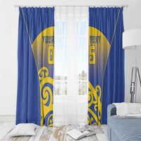 Custom James Cook High School Window Curtain Maori Koru Pattern LT05 - Polynesian Pride