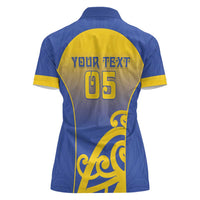 Custom James Cook High School Women Polo Shirt Maori Koru Pattern LT05 - Polynesian Pride