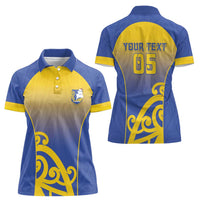 Custom James Cook High School Women Polo Shirt Maori Koru Pattern LT05 - Polynesian Pride