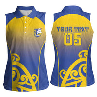 Custom James Cook High School Women Sleeveless Polo Shirt Maori Koru Pattern LT05 - Polynesian Pride