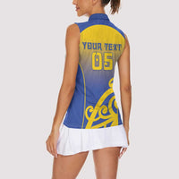 Custom James Cook High School Women Sleeveless Polo Shirt Maori Koru Pattern LT05 - Polynesian Pride
