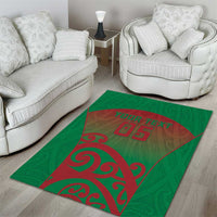 Custom Onehunga High School Area Rug Maori Koru Pattern LT05 - Polynesian Pride