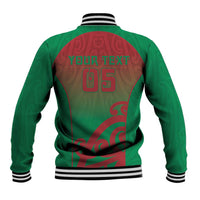 Custom Onehunga High School Baseball Jacket Maori Koru Pattern LT05 - Polynesian Pride