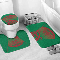 Custom Onehunga High School Bathroom Set Maori Koru Pattern LT05 Mat Set Only (3 pcs) One Size Green - Polynesian Pride