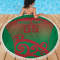Custom Onehunga High School Beach Blanket Maori Koru Pattern LT05 - Polynesian Pride