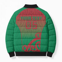 Custom Onehunga High School Bomber Puffer Jacket Maori Koru Pattern LT05 - Polynesian Pride