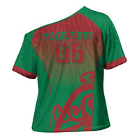 Custom Onehunga High School Cross Shoulder Shirt Maori Koru Pattern LT05 - Polynesian Pride