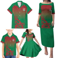 Custom Onehunga High School Family Matching Puletasi and Hawaiian Shirt Maori Koru Pattern LT05 - Polynesian Pride
