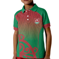 Custom Onehunga High School Kid Polo Shirt Maori Koru Pattern LT05 Kid Green - Polynesian Pride