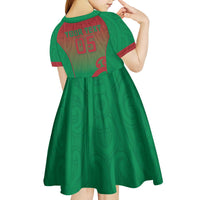 Custom Onehunga High School Kid Short Sleeve Dress Maori Koru Pattern LT05 - Polynesian Pride