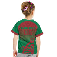 Custom Onehunga High School Kid T Shirt Maori Koru Pattern LT05 - Polynesian Pride