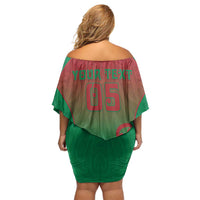 Custom Onehunga High School Off Shoulder Short Dress Maori Koru Pattern LT05 - Polynesian Pride