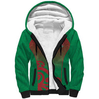 Custom Onehunga High School Sherpa Hoodie Maori Koru Pattern LT05 Unisex Green - Polynesian Pride