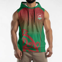 Custom Onehunga High School Sleeveless Hoodie Maori Koru Pattern LT05 - Polynesian Pride