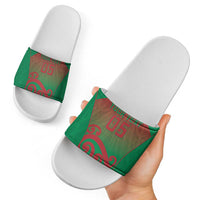 Custom Onehunga High School Slide Sandals Maori Koru Pattern LT05 - Polynesian Pride