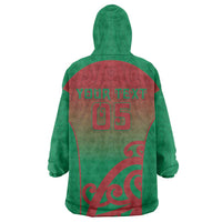 Custom Onehunga High School Wearable Blanket Hoodie Maori Koru Pattern LT05 - Polynesian Pride