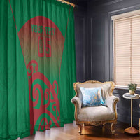 Custom Onehunga High School Window Curtain Maori Koru Pattern LT05 - Polynesian Pride