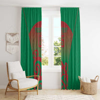 Custom Onehunga High School Window Curtain Maori Koru Pattern LT05 - Polynesian Pride