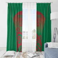 Custom Onehunga High School Window Curtain Maori Koru Pattern LT05 - Polynesian Pride