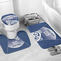 Custom New Zealand Aotea College Bathroom Set Maori Koru Pattern LT05 Mat Set Only (3 pcs) One Size Blue - Polynesian Pride