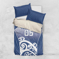 Custom New Zealand Aotea College Bedding Set Maori Koru Pattern LT05 US Twin 172cm x 218cm Blue - Polynesian Pride