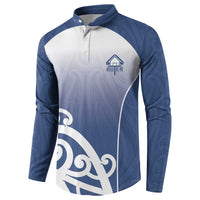 Custom New Zealand Aotea College Button Sweatshirt Maori Koru Pattern LT05 - Polynesian Pride