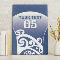 Custom New Zealand Aotea College Canvas Wall Art Maori Koru Pattern LT05 Without Frame Blue - Polynesian Pride