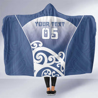 Custom New Zealand Aotea College Hooded Blanket Maori Koru Pattern LT05 One Size Blue - Polynesian Pride