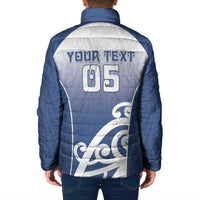 Custom New Zealand Aotea College Padded Jacket Maori Koru Pattern LT05 - Polynesian Pride