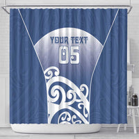 Custom New Zealand Aotea College Shower Curtain Maori Koru Pattern LT05 - Polynesian Pride