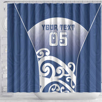 Custom New Zealand Aotea College Shower Curtain Maori Koru Pattern LT05 - Polynesian Pride
