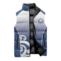 Custom New Zealand Aotea College Sleeveless Puffer Jacket Maori Koru Pattern LT05 - Polynesian Pride