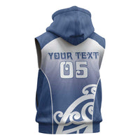 Custom New Zealand Aotea College Sleeveless Zip Hoodie Maori Koru Pattern LT05 - Polynesian Pride