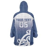 Custom New Zealand Aotea College Wearable Blanket Hoodie Maori Koru Pattern LT05 - Polynesian Pride