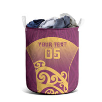 Custom Waiuku College Laundry Basket Maori Koru Pattern LT05 - Polynesian Pride