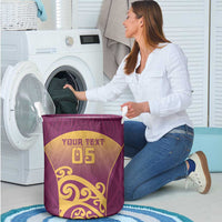 Custom Waiuku College Laundry Basket Maori Koru Pattern LT05 - Polynesian Pride