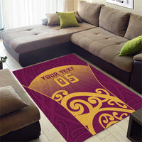 Custom Waiuku College Area Rug Maori Koru Pattern LT05 - Polynesian Pride