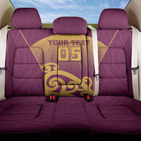 Custom Waiuku College Back Car Seat Cover Maori Koru Pattern LT05 One Size Maroon - Polynesian Pride