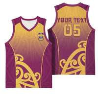 Custom Waiuku College Basketball Jersey Maori Koru Pattern LT05 - Polynesian Pride