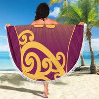 Custom Waiuku College Beach Blanket Maori Koru Pattern LT05 - Polynesian Pride