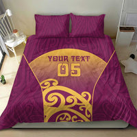Custom Waiuku College Bedding Set Maori Koru Pattern LT05 - Polynesian Pride